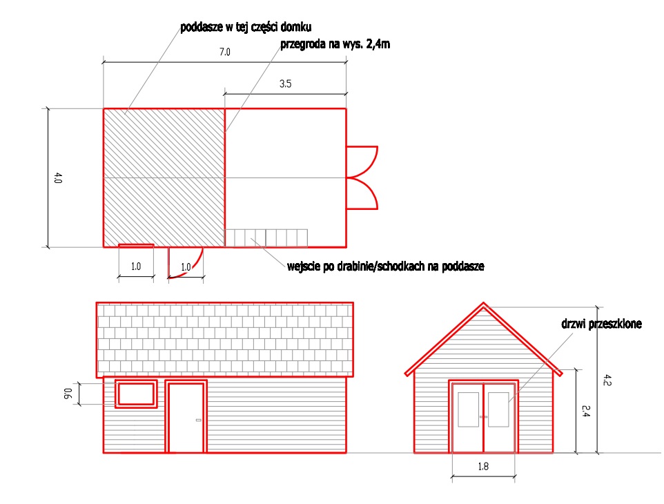 domek ogrodowy projekt domku narzędziowego