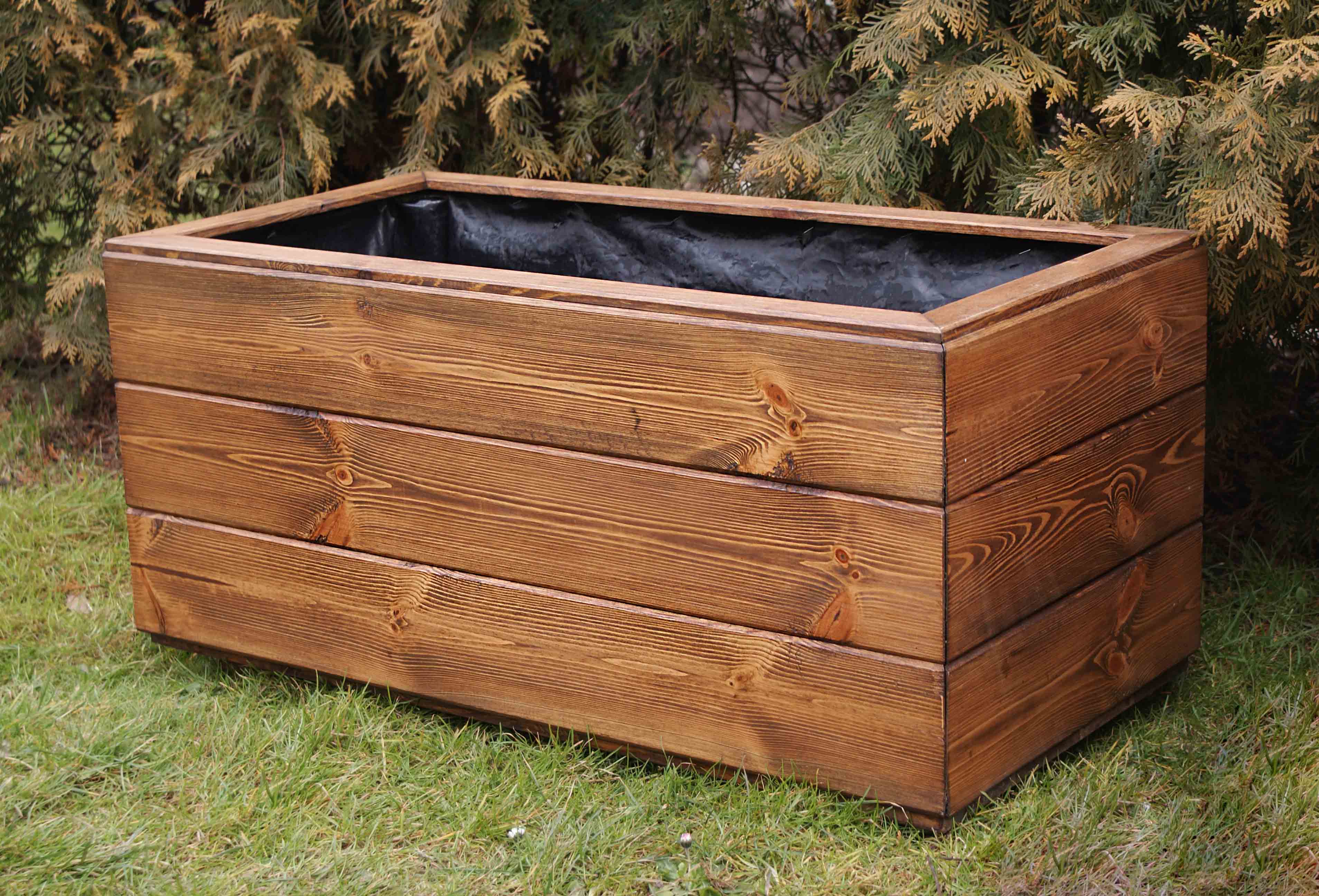 donica drewniana niska