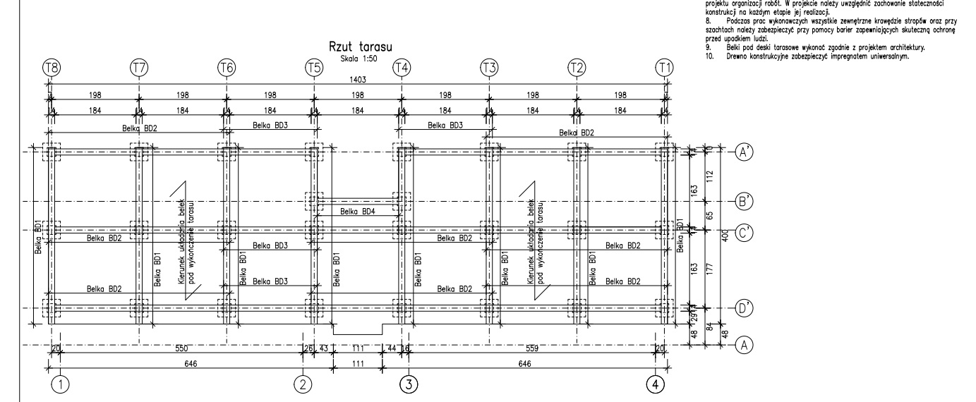 projekt zadaszenia tarasu zadaszenia konstrukcja drewniana