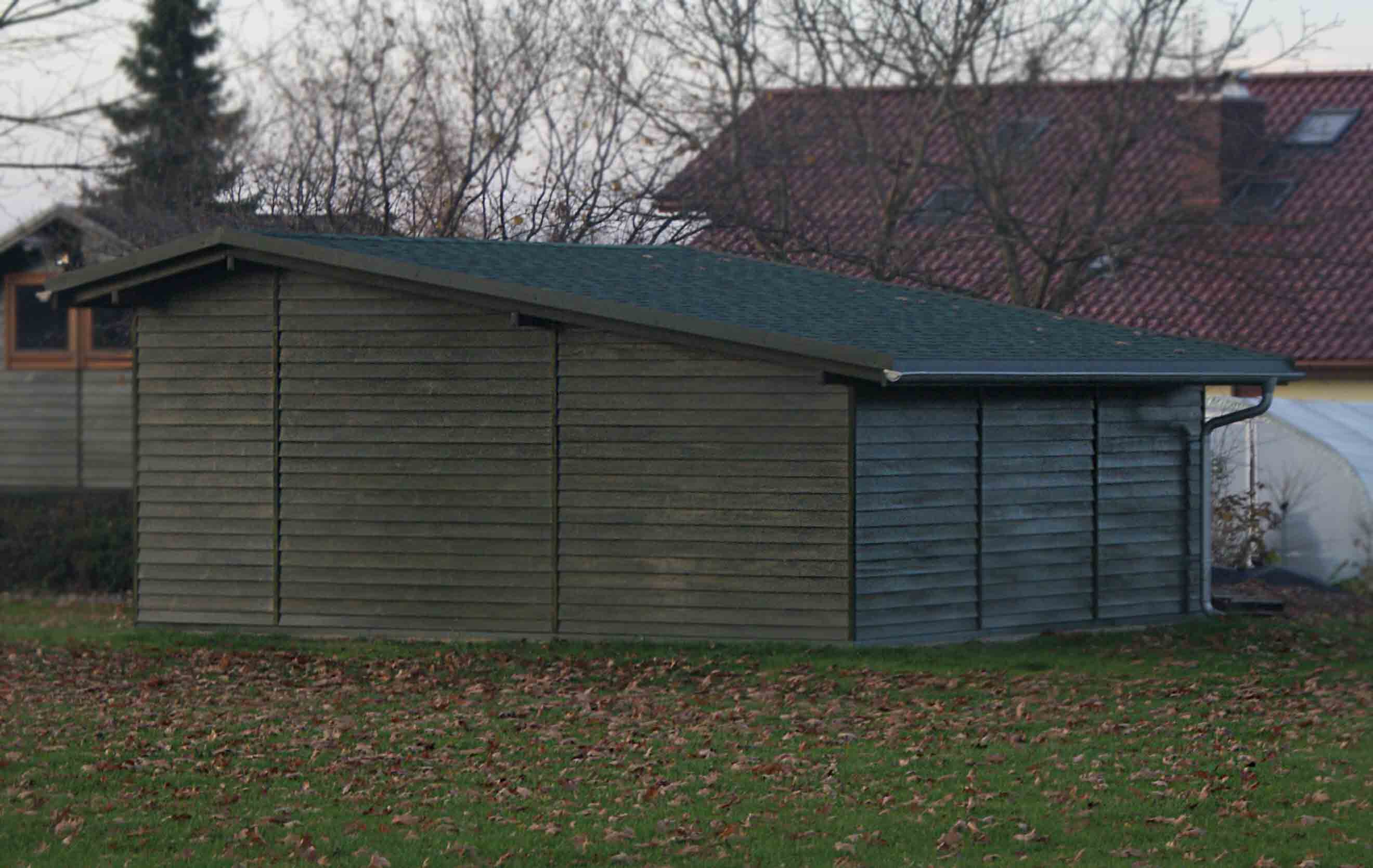 domek narzędziowy o dużym metrażu