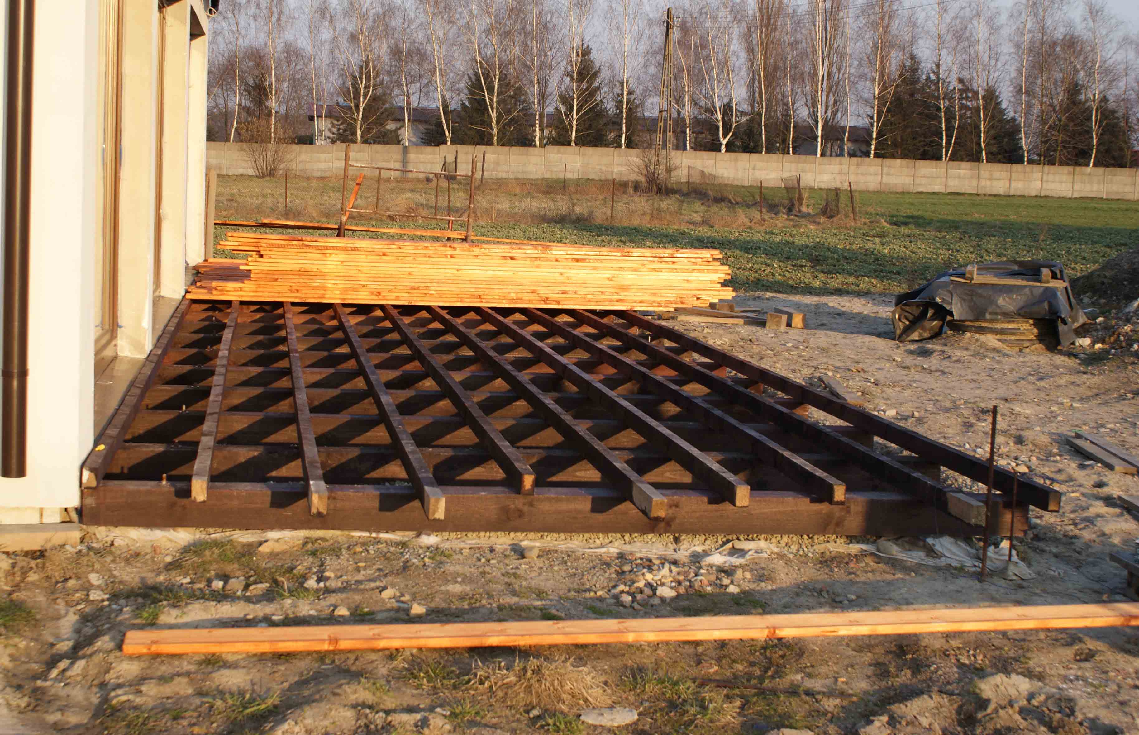 przygotowana konstrukcja tarasu konstrukcja tarasu