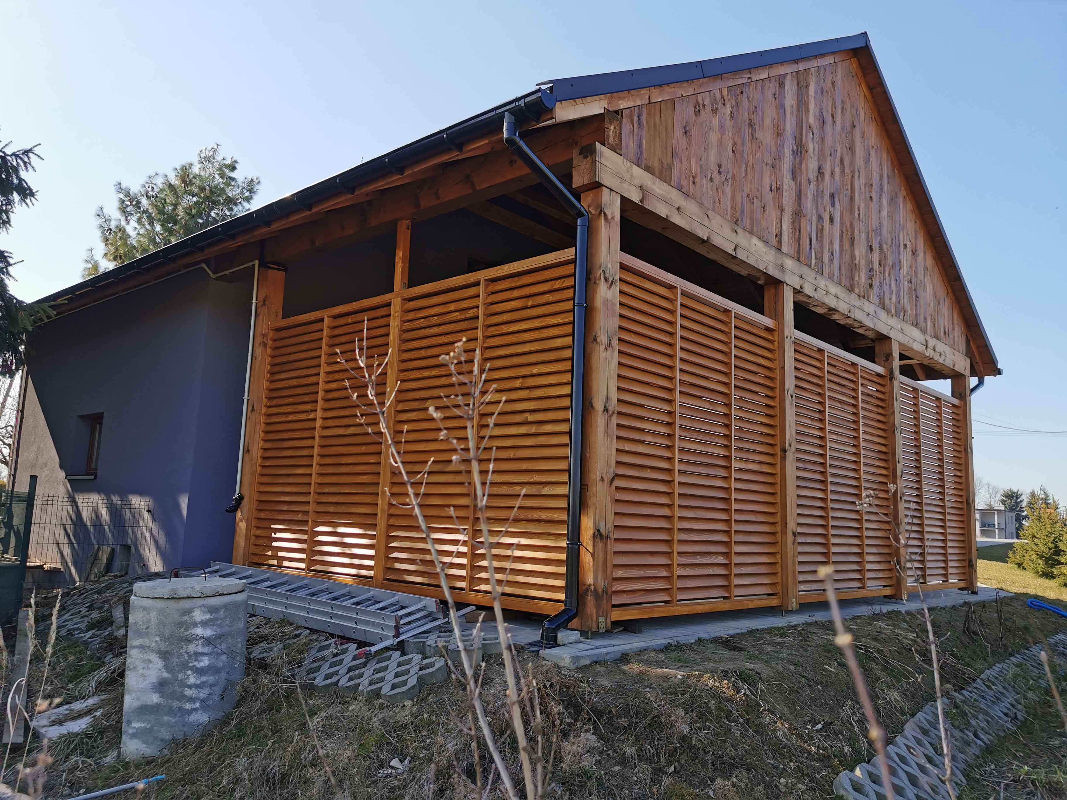 zabudowa wiaty zaluzje zabudowa zaluzje ogrodowe